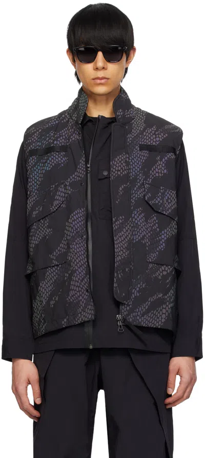 Maharishi Black Flak Vest In Subdued Night