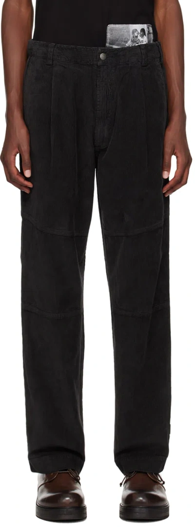 Maharishi Black Hemp Cord Carpenter Trousers