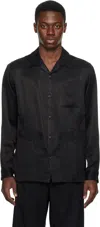 Maharishi Black Year Of The Snake Cupro Shirt In Black