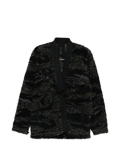 Maharishi Camo Tie-waist Jacket In Black