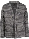Maharishi Camouflage-print Padded Jacket In Grey
