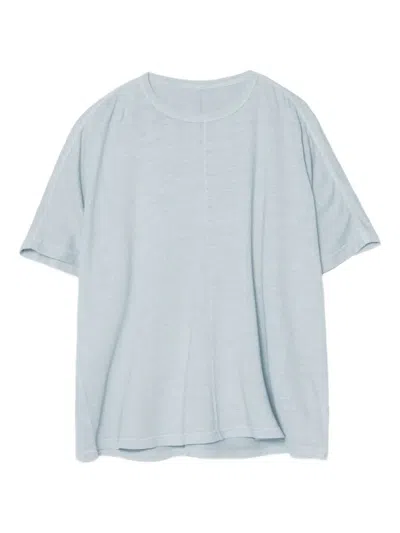 Maharishi Central-seam Short-sleeve T-shirt In Blue