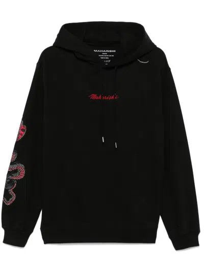 Maharishi Cobra Hoodie In Black