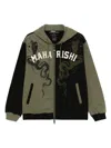 Maharishi Cobra Zipped Hoodie In Green