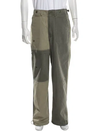 Pre-owned Maharishi Colorblock Pattern Cargo Pants In Green