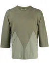 Maharishi Crew-neck Knitted T-shirt In Green