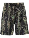 Maharishi Dragon Bamboo Swim Shorts In Black