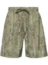 Maharishi Dragon Bamboo Swim Shorts In Green