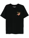 Maharishi Tiger-embroidered Organic Cotton T-shirt In Black
