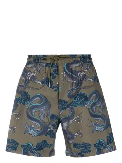 Maharishi Thai Dragon Swim Short In Green