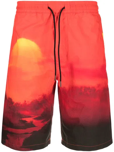 Maharishi Drawstring Track Shorts In Multi