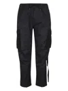 Maharishi Elasticated-waistband Cargo Trousers In Black