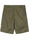 Maharishi Embroidered-motif Shorts In Green