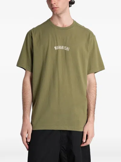 Maharishi Embroidered-logo T-shirt In Green