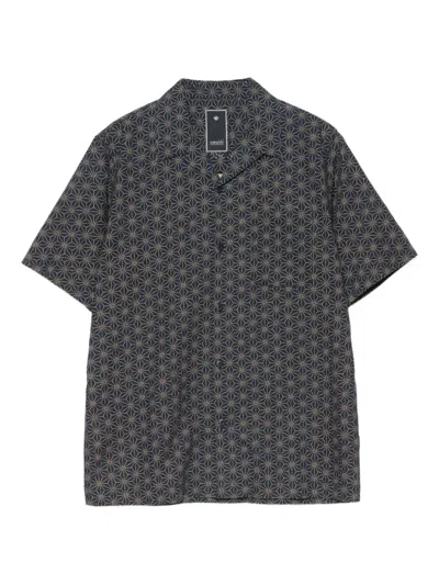 Maharishi Geometric-pattern Short-sleeve Shirt In Gray