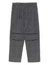 Maharishi Geometric-pattern Track Pants In Blue
