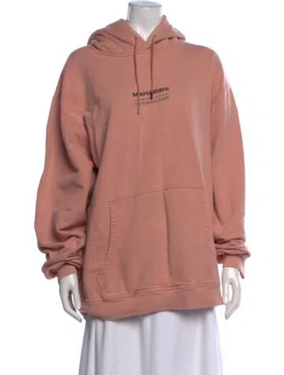 Pre-owned Maharishi Graphic Print Crew Neck Hoodie In White