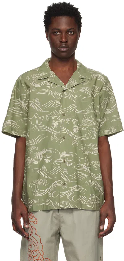 Maharishi Songkran Organic Cotton Shirt In Olive