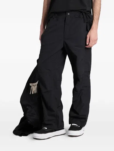 Maharishi Hakama Logo-print Cargo Pants In Black