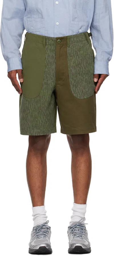 Maharishi Khaki 6086 Upcycled Fixed Deck Shorts In Green