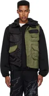 MAHARISHI KHAKI & BLACK 5275 PADDED FLIGHT VEST