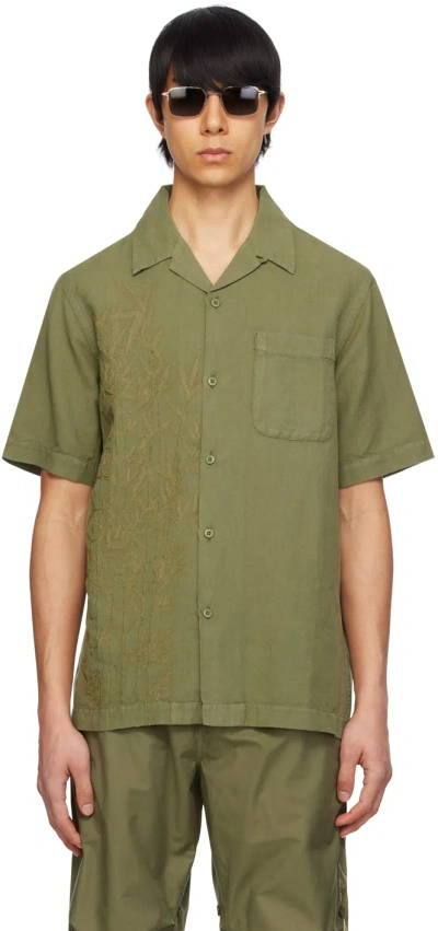 Maharishi Khaki Embroidered Shirt In Olive Og-107f