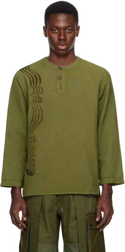 Maharishi Khaki '' Kurta Shirt In Olive Og-107f