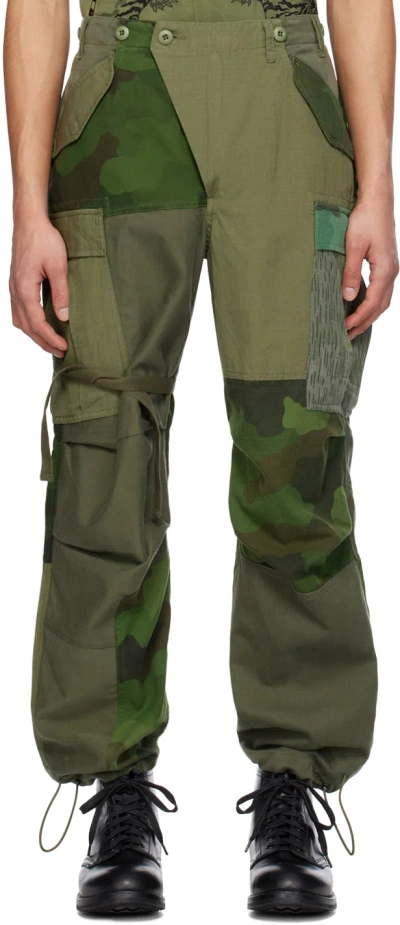 Maharishi Khaki Upcycled M65 Cargo Pants In Olive