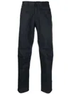 Maharishi Logo-patch Straight-leg Trousers In Blue