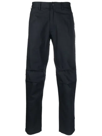 Maharishi Logo-patch Straight-leg Trousers In Blue
