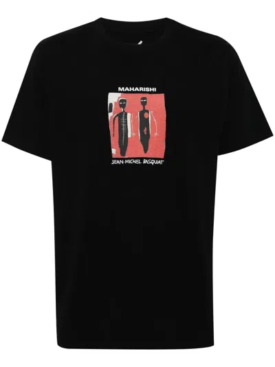 Maharishi Logo-print Cotton T-shirt In Schwarz
