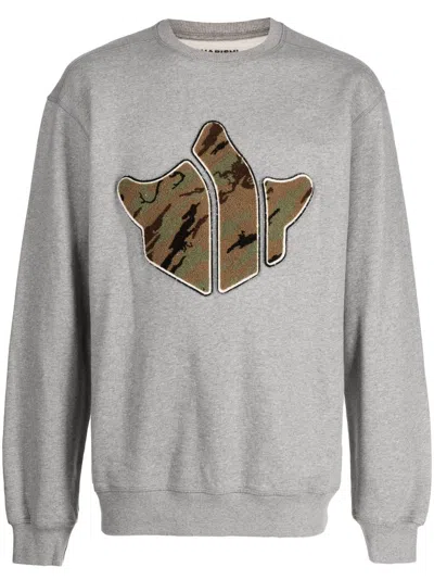 Maharishi Maha Temple Cotton Sweatshirt In Grey