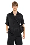 Maharishi Camicia Con Colletto A Campo Tiger Dragon In Black