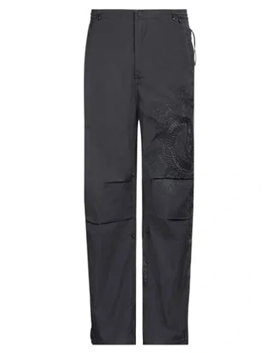 Maharishi Graphic-print Wide-leg Trousers In Black