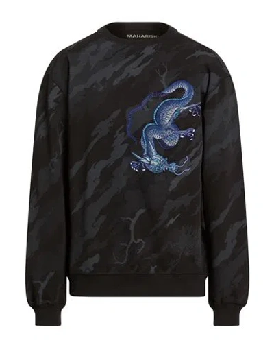 Maharishi Man Sweatshirt Black Size M Organic Cotton In Multi