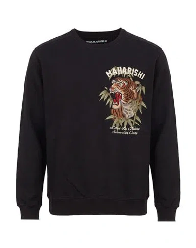 Maharishi Man Sweatshirt Black Size S Organic Cotton In Blue