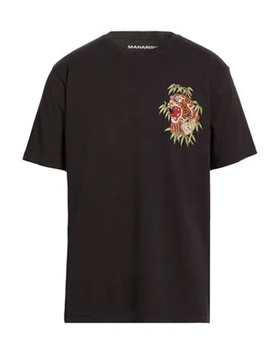 Maharishi Man T-shirt Black Size Xl Organic Cotton In Brown