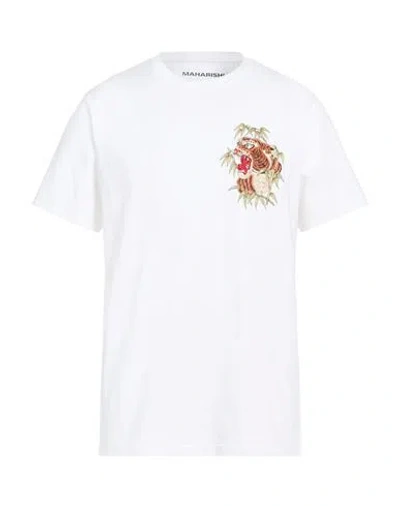 Maharishi Man T-shirt White Size L Organic Cotton