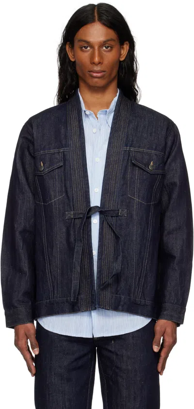 Maharishi Navy 6059 Maha Hemp Denim Kimono Jacket