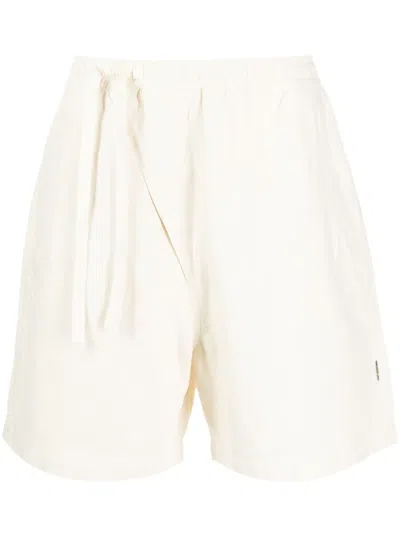 Maharishi Off Centre-drawstring Bermuda Shorts In Nude