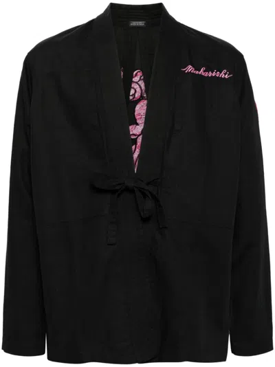 Maharishi Panther Chimera Hanten Shirt In Schwarz