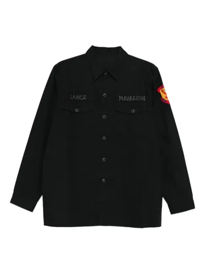 Maharishi Panthers Embroidered Shirt In Black