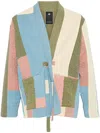 Maharishi Patchwork Kimono Shirt Jacket In 蓝色