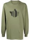 Maharishi Pointillist Temple Cotton Top In Green