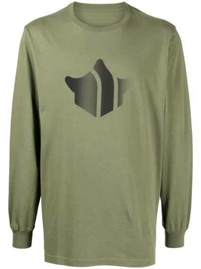 Maharishi Pointillist Temple Cotton Top In Green