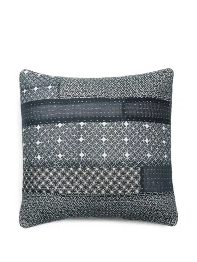 Maharishi Sashiko-stitch Patchwork Cushion In Multi