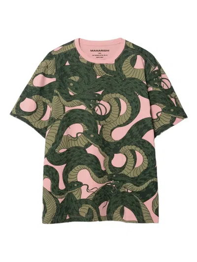 Maharishi Snake-print Short-sleeve T-shirt