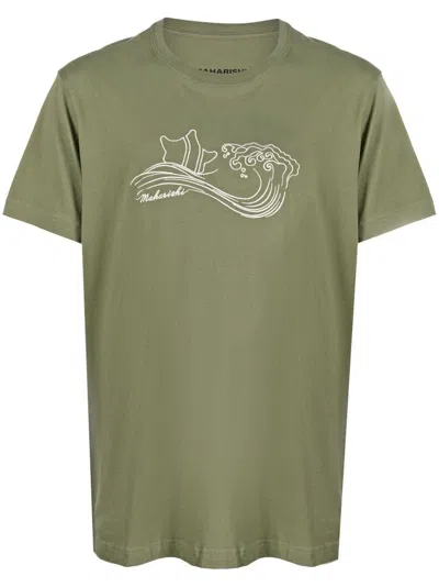 Maharishi Songkran Embroidered Cotton T-shirt In Green