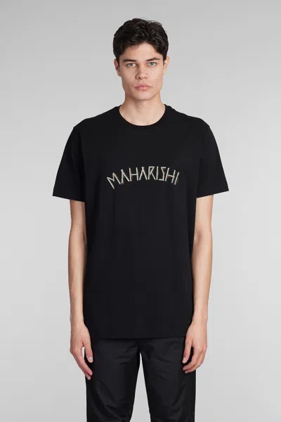 Maharishi Logo印花棉t恤 In Black