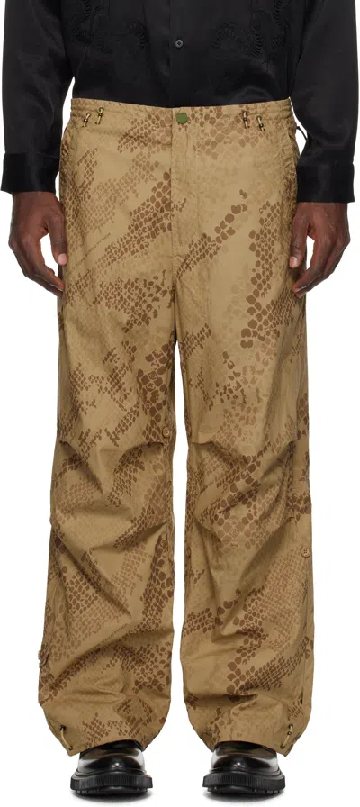Maharishi Tan Camo Loose Snopants Trousers In Desert